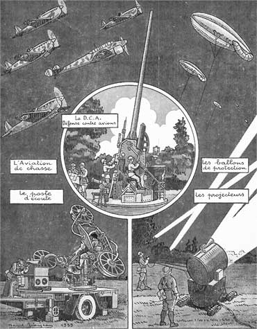 The components of the French anti aircraft defence in 1939